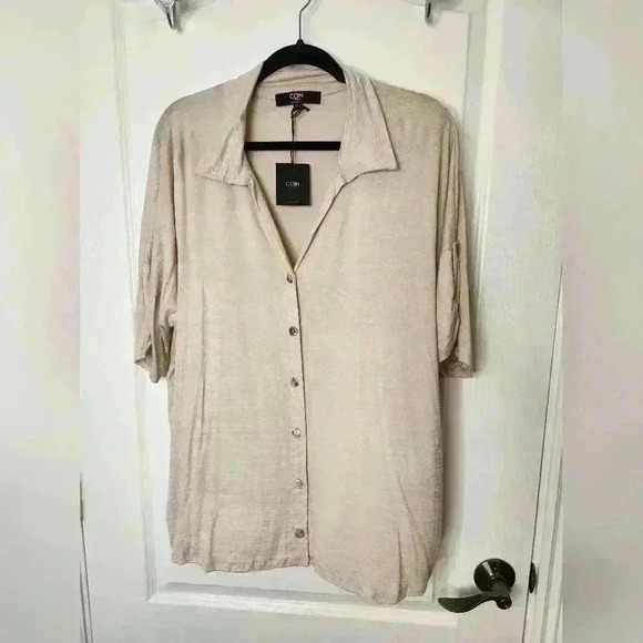 Plus size Coin button top NWT #39 - Picture 1 of 5